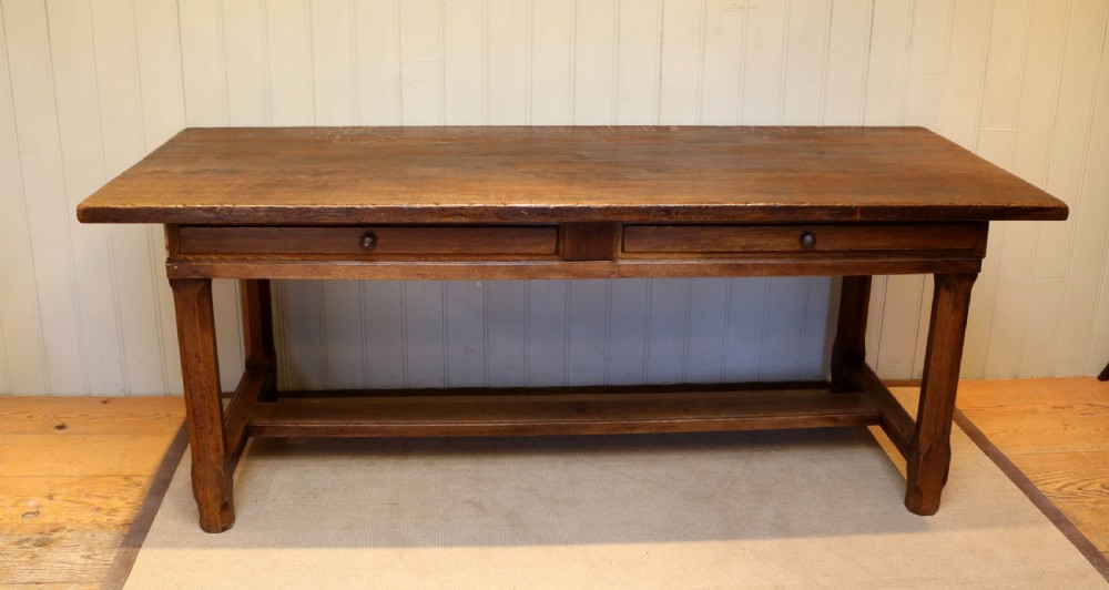 Large French Oak Monastic Table 