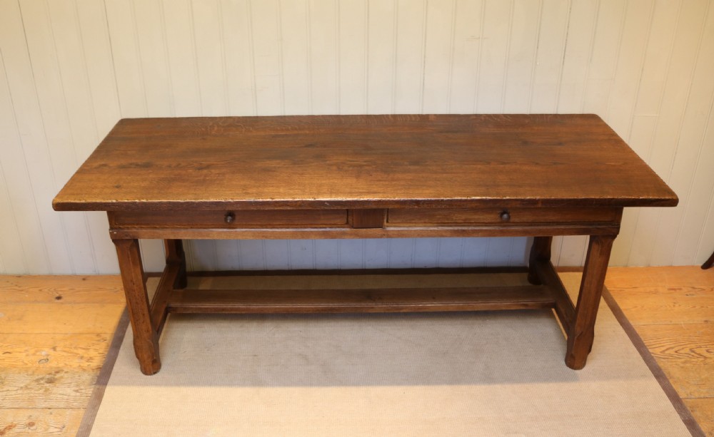 Large French Oak Monastic Table  View II