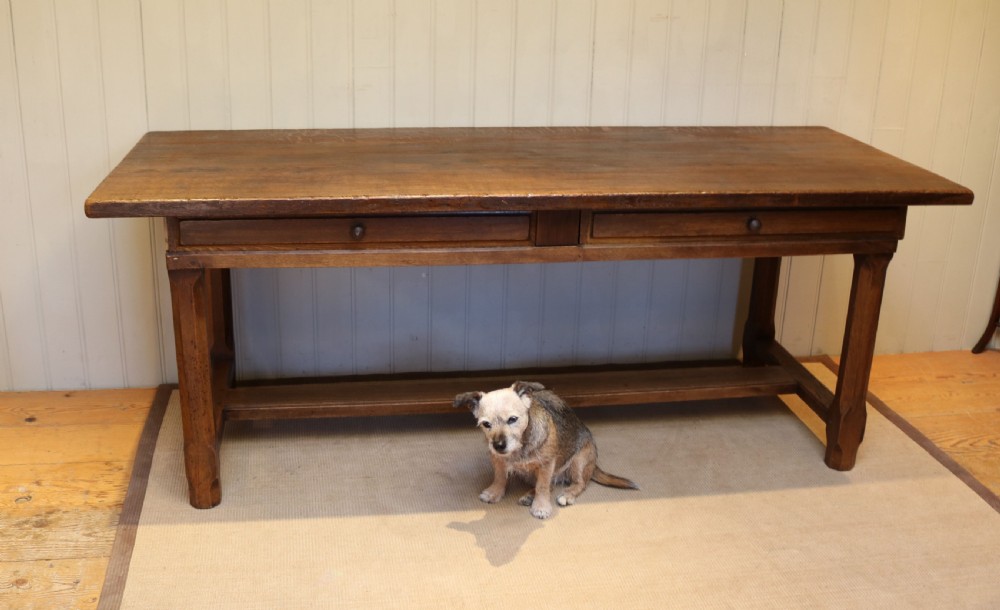 Large French Oak Monastic Table  View V