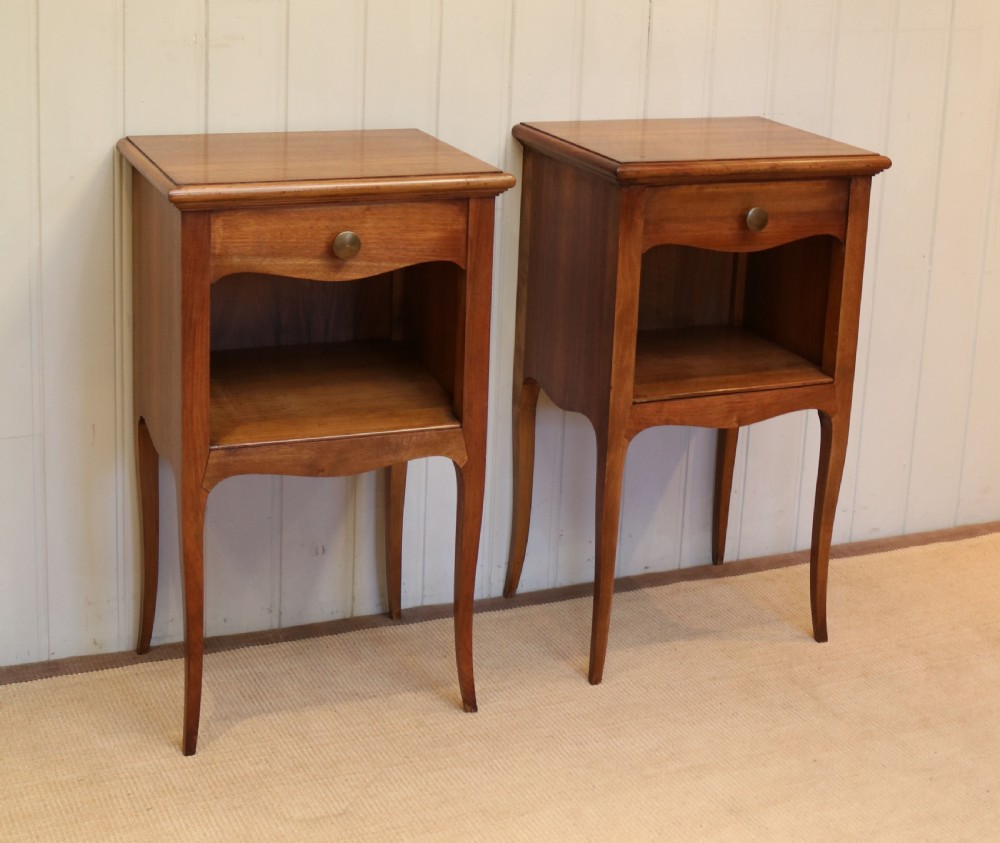 Pair Of Walnut Bedside Cabinets View II