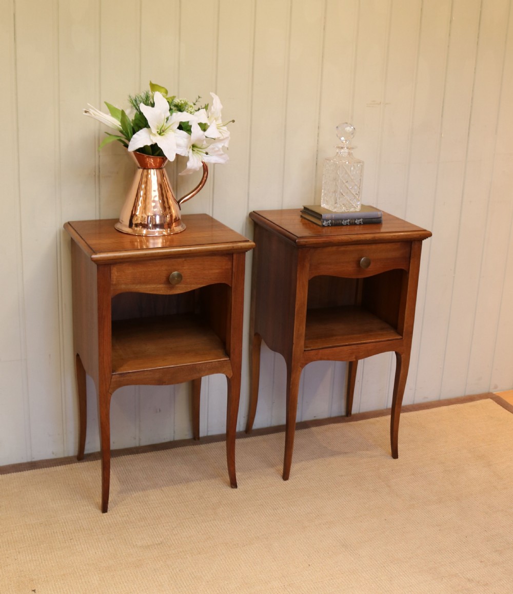 Pair Of Walnut Bedside Cabinets View III