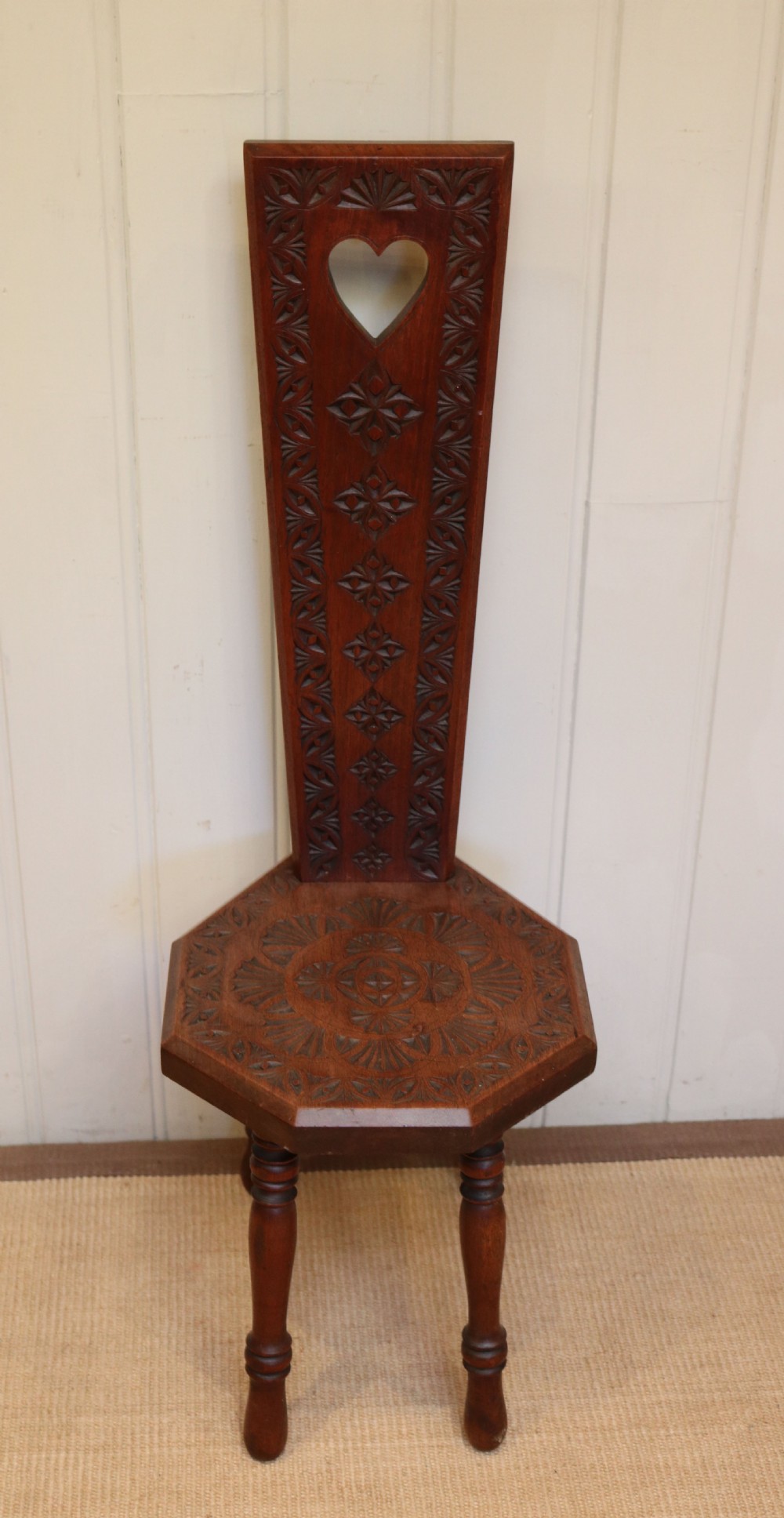Carved Oak Spinning Chair View II