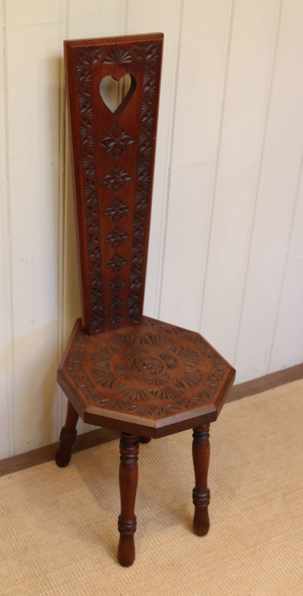 Carved Oak Spinning Chair View IV