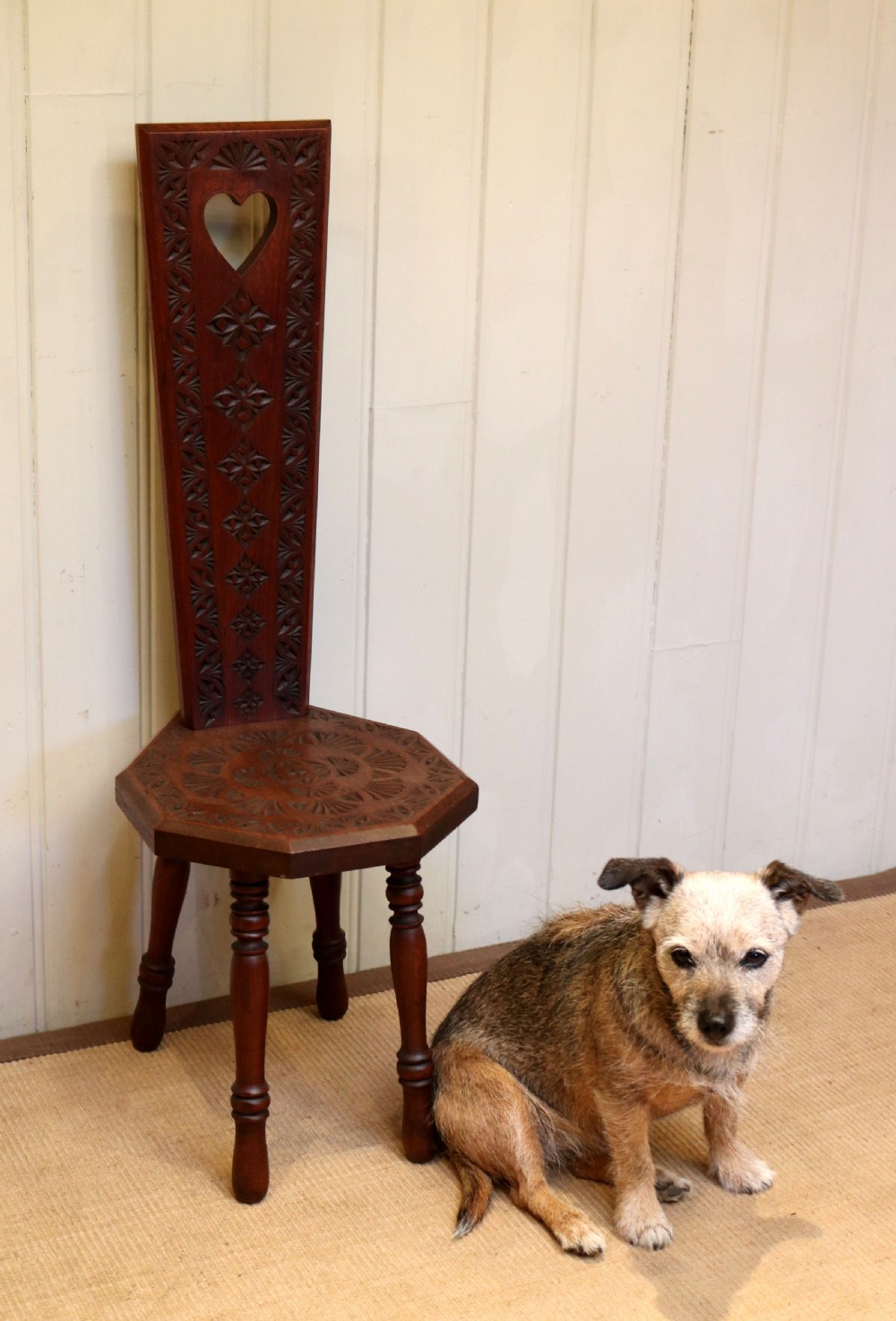 Carved Oak Spinning Chair View VI