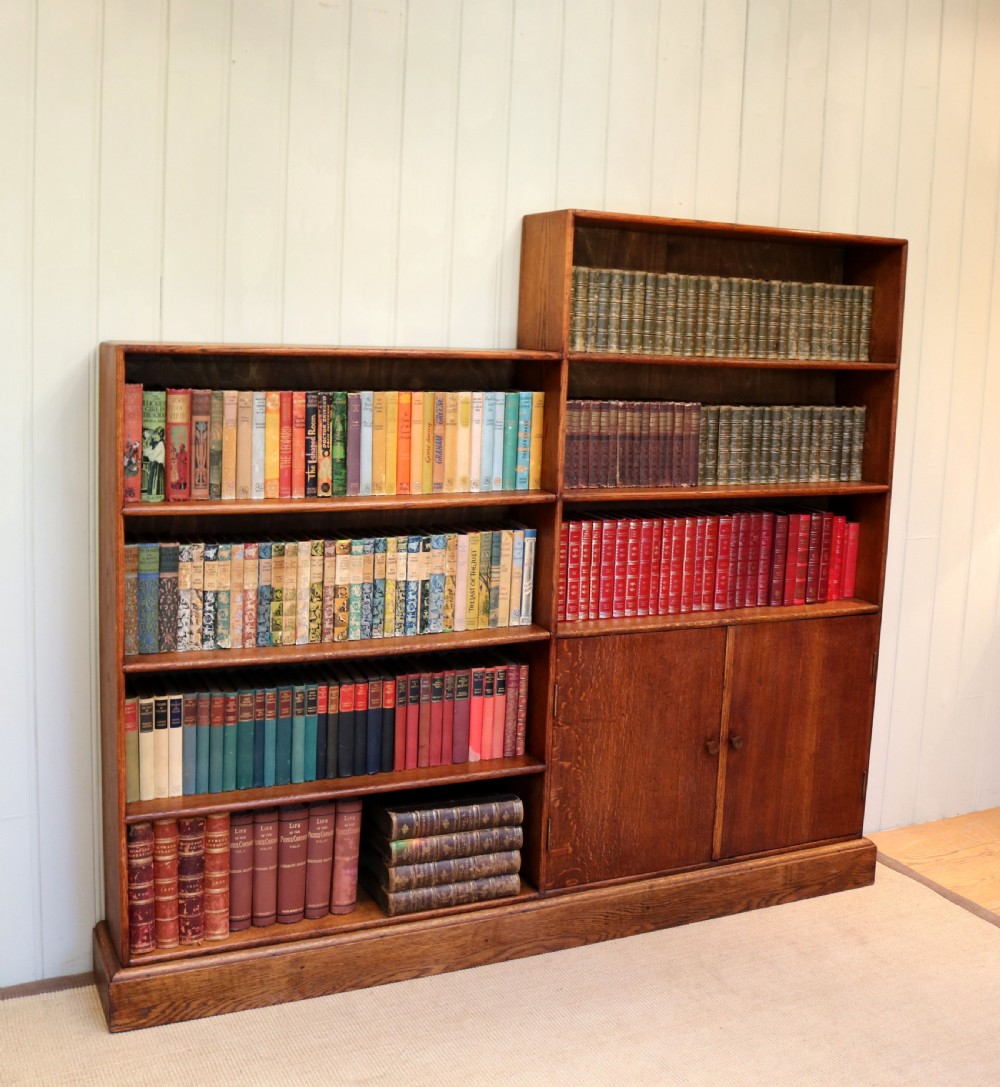 Large Open Sectional Oak Bookcase View III