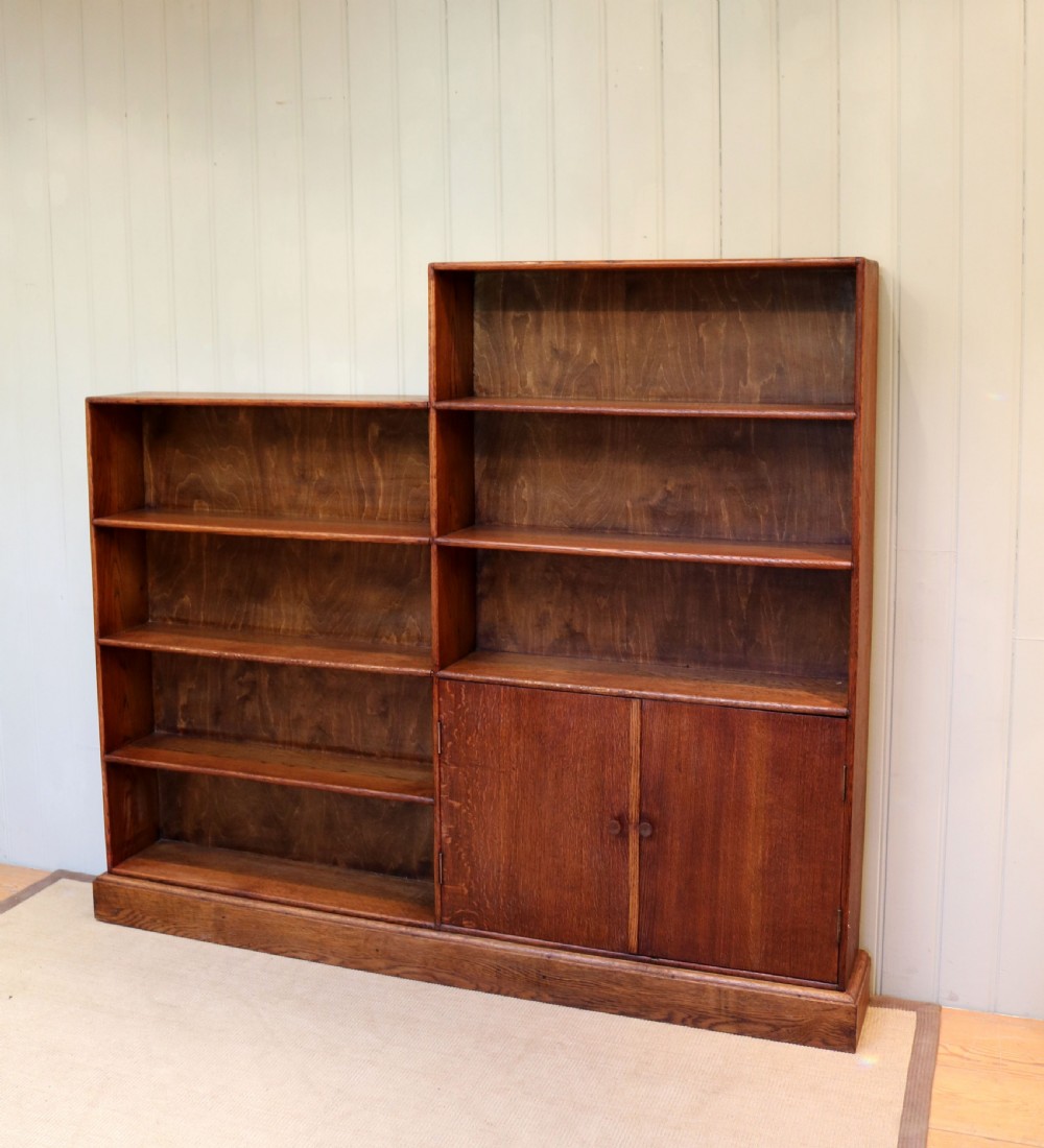 Large Open Sectional Oak Bookcase View IV