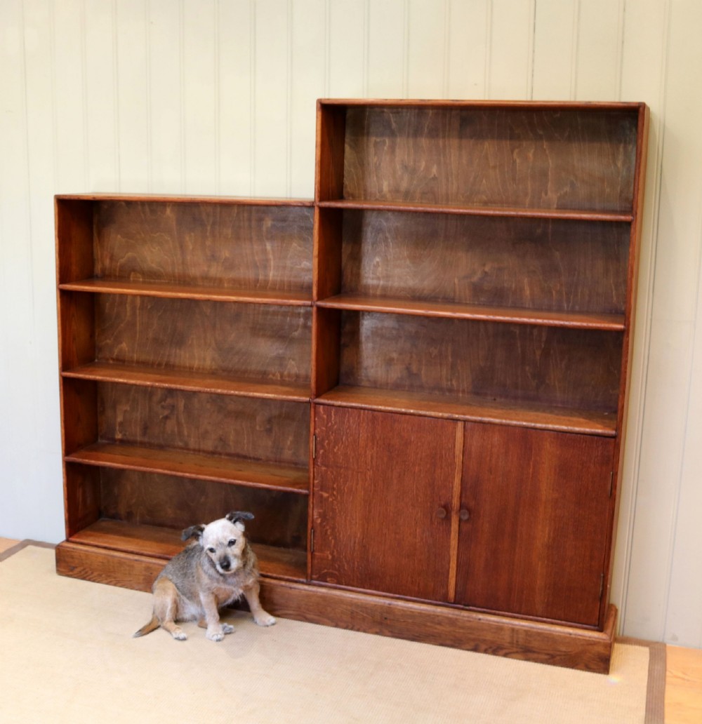 Large Open Sectional Oak Bookcase View VI