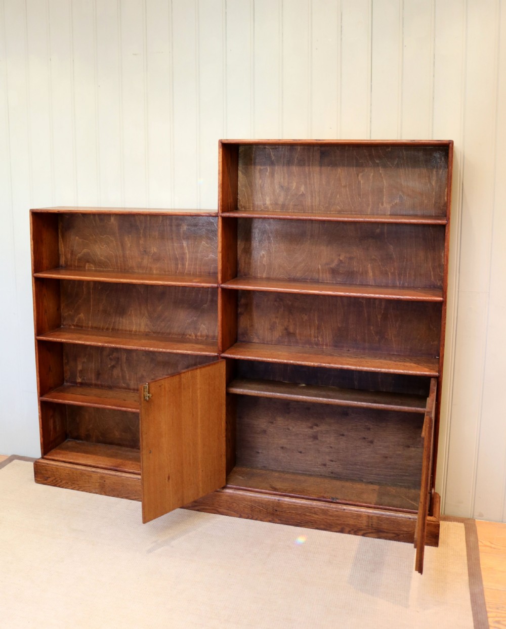 Large Open Sectional Oak Bookcase View VIII
