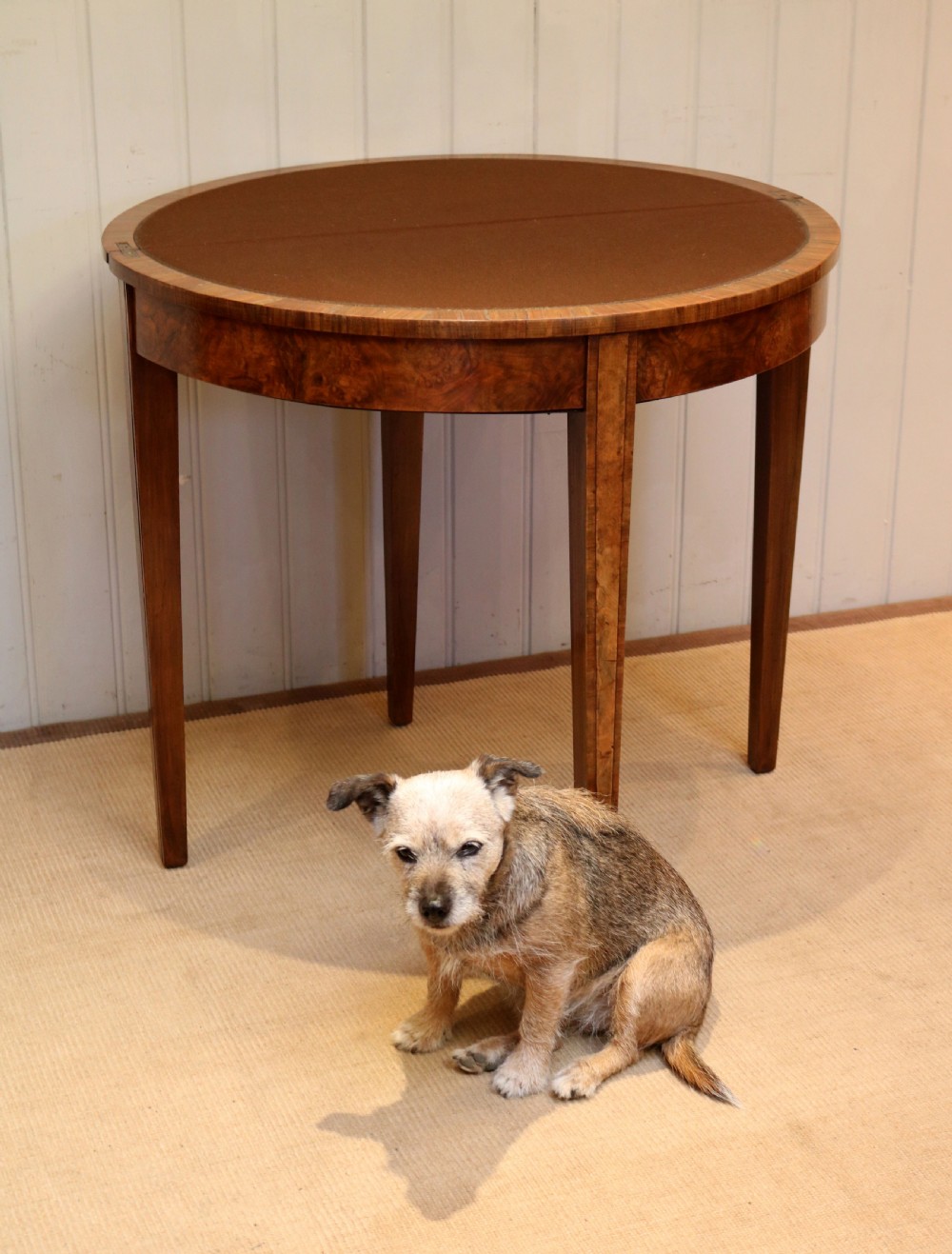Burr Walnut Card Table View IV