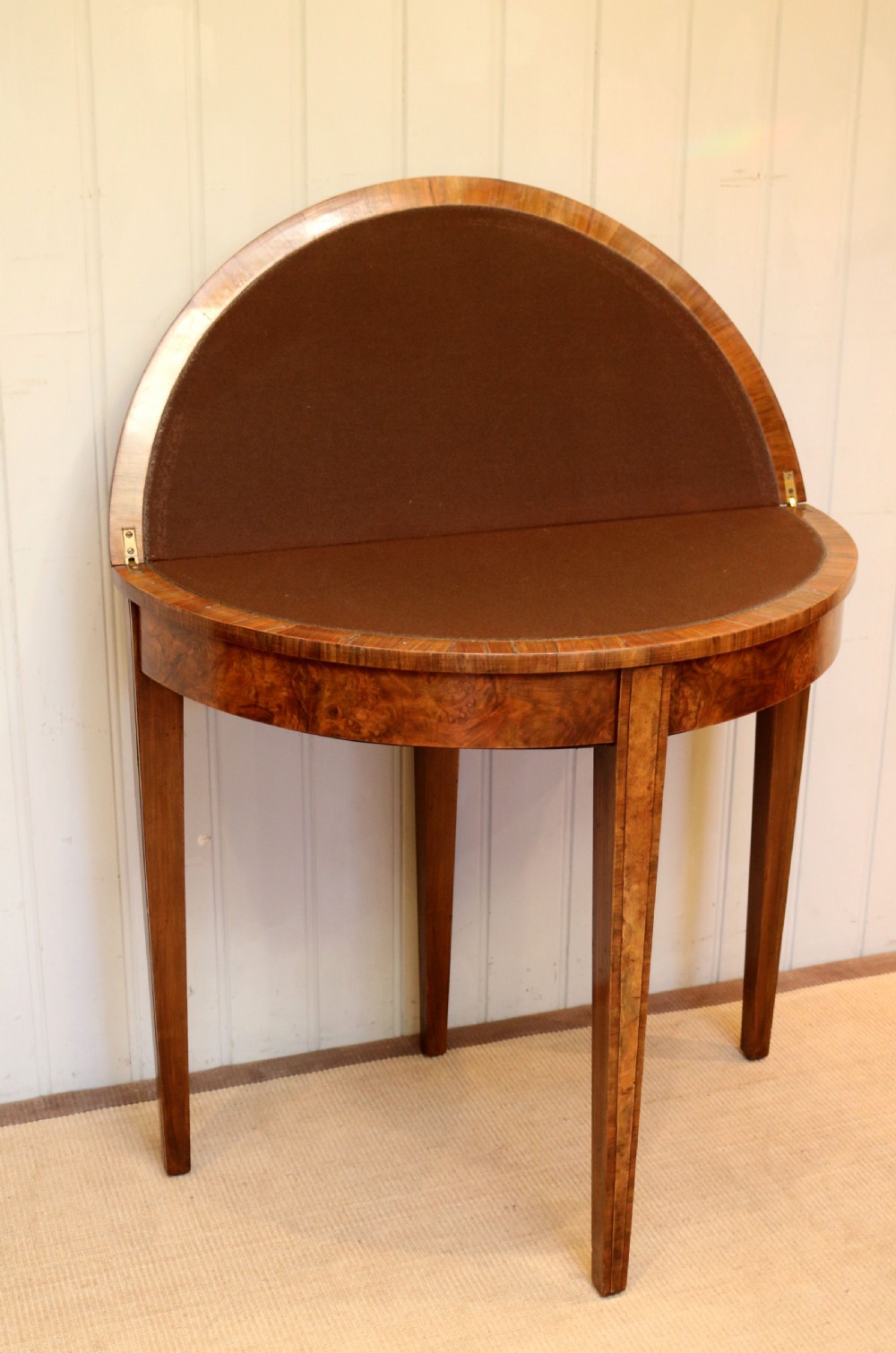 Burr Walnut Card Table View VIII