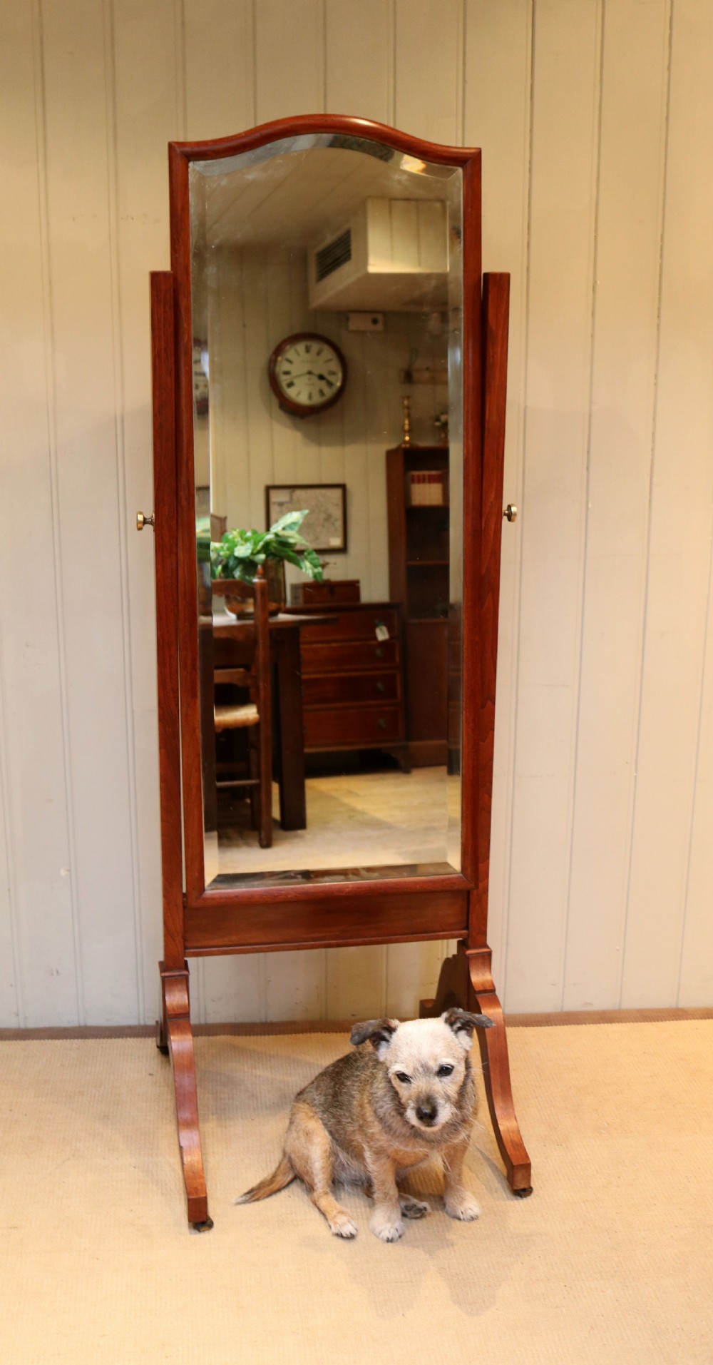 Edwardian Mahogany Cheval Mirror View II