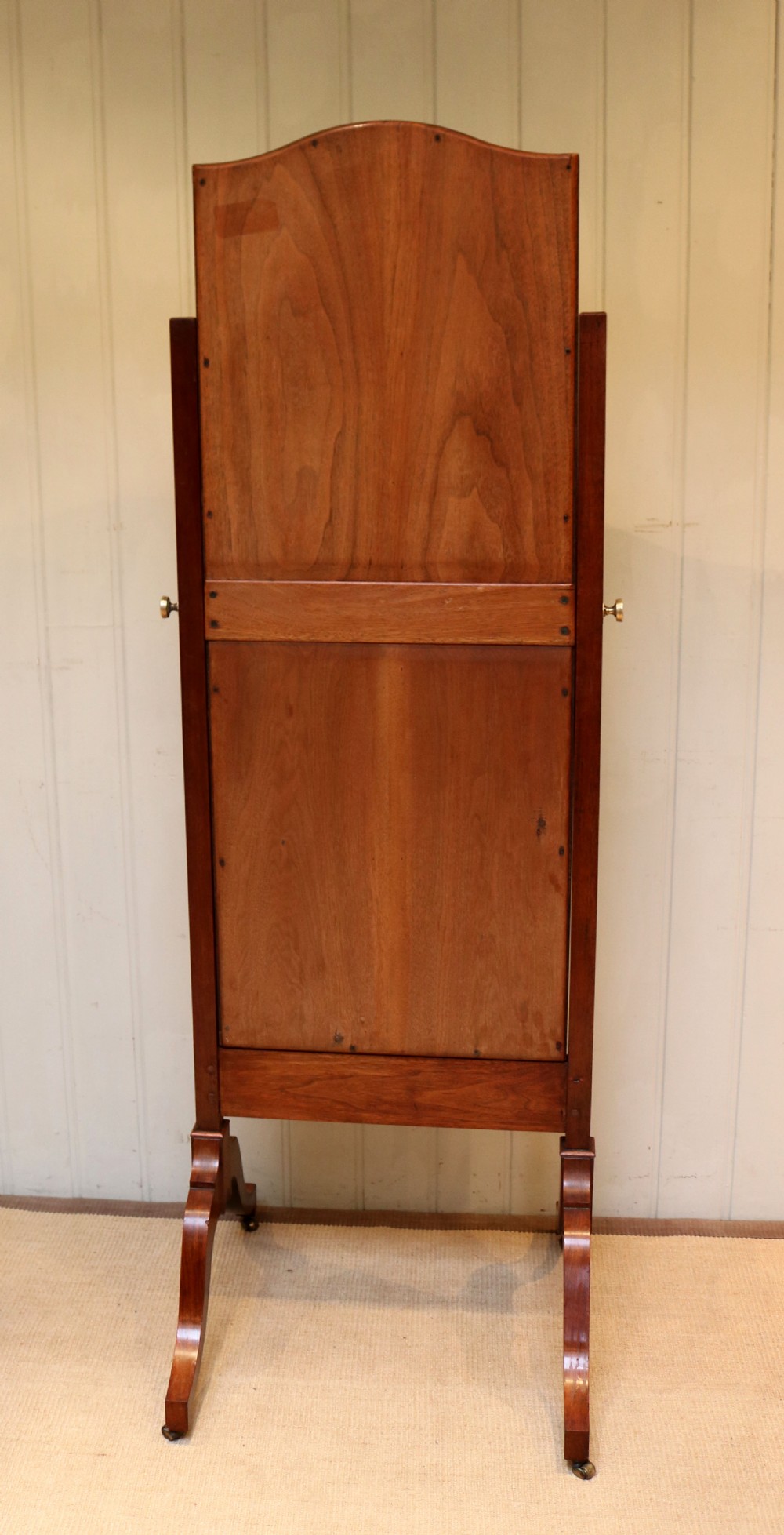 Edwardian Mahogany Cheval Mirror View VIII