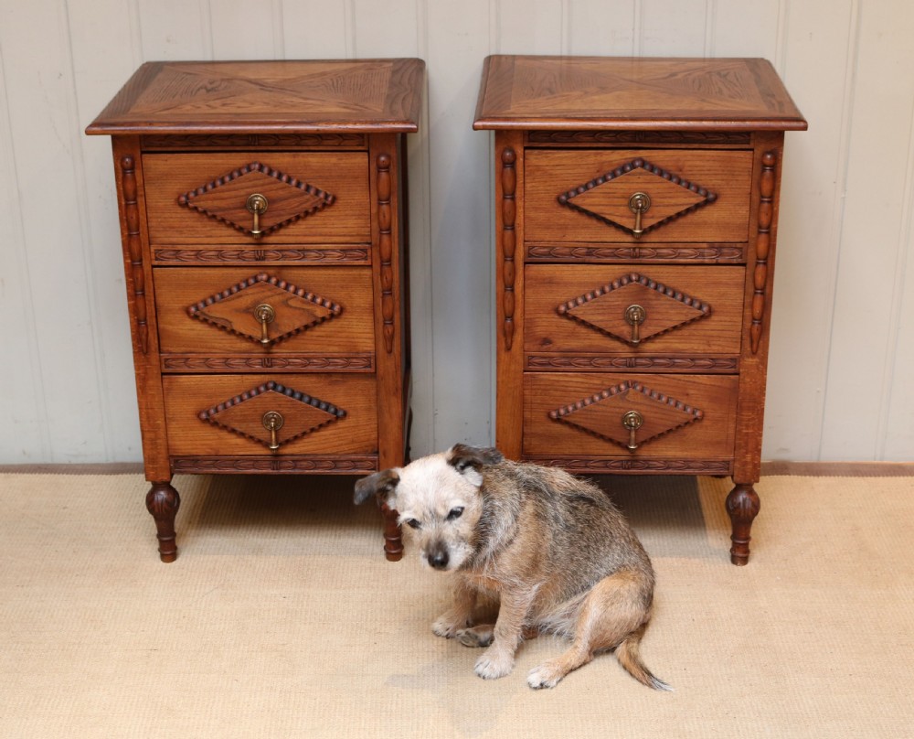 Pair Of Oak Bedside Cabinets View IV