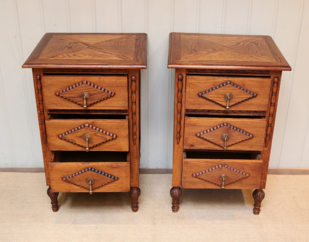 Pair Of Oak Bedside Cabinets View V