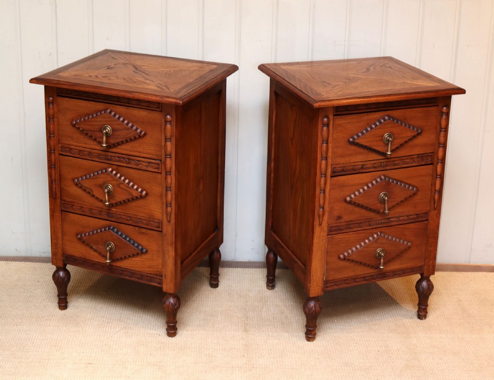 Pair Of Oak Bedside Cabinets View VII