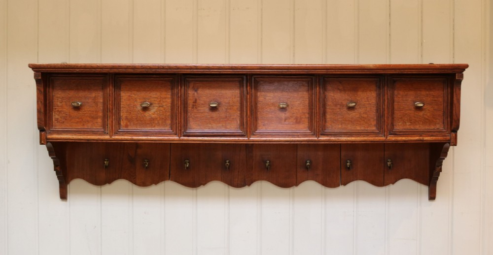 French Solid Oak Wall Shelves 