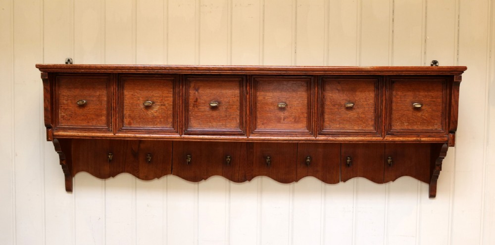 French Solid Oak Wall Shelves  View IV