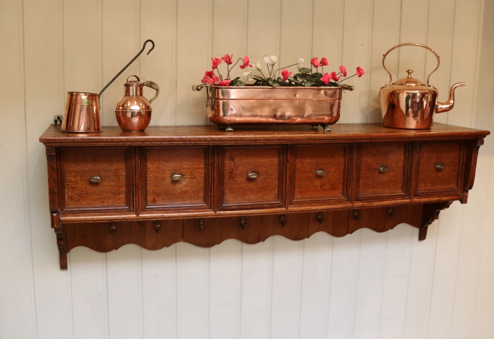 French Solid Oak Wall Shelves  View VI