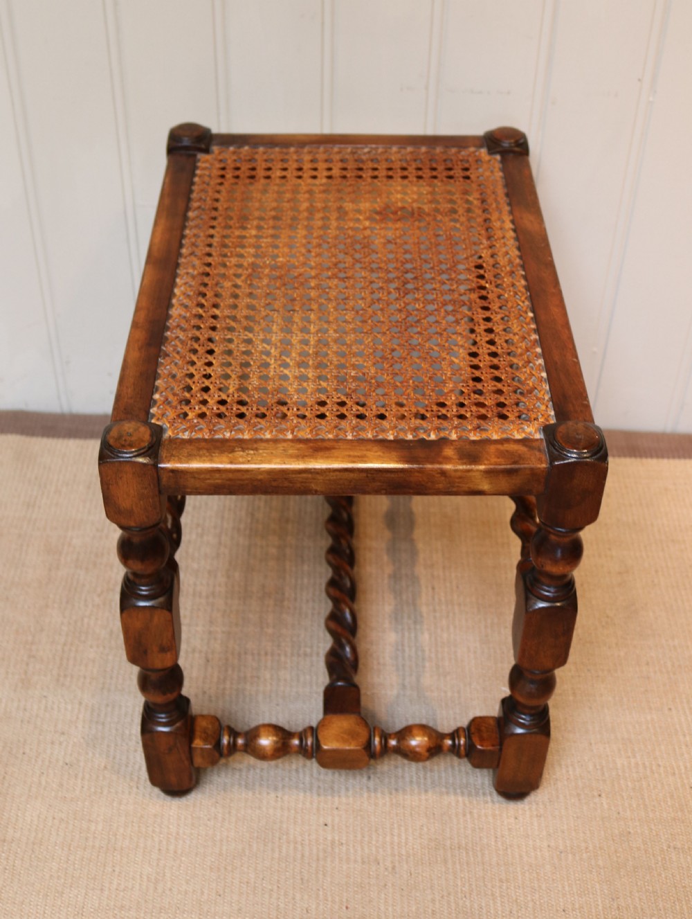 Beech Wood Cane Seat Stool  View IV