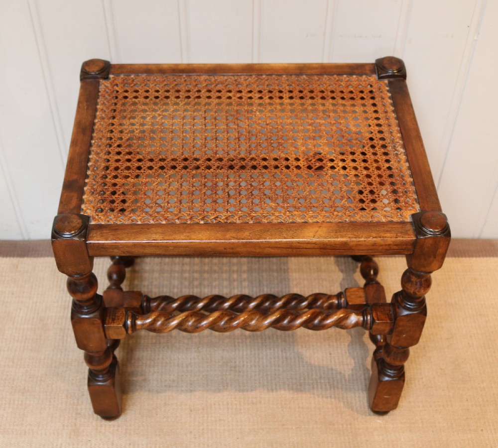 Beech Wood Cane Seat Stool  View V