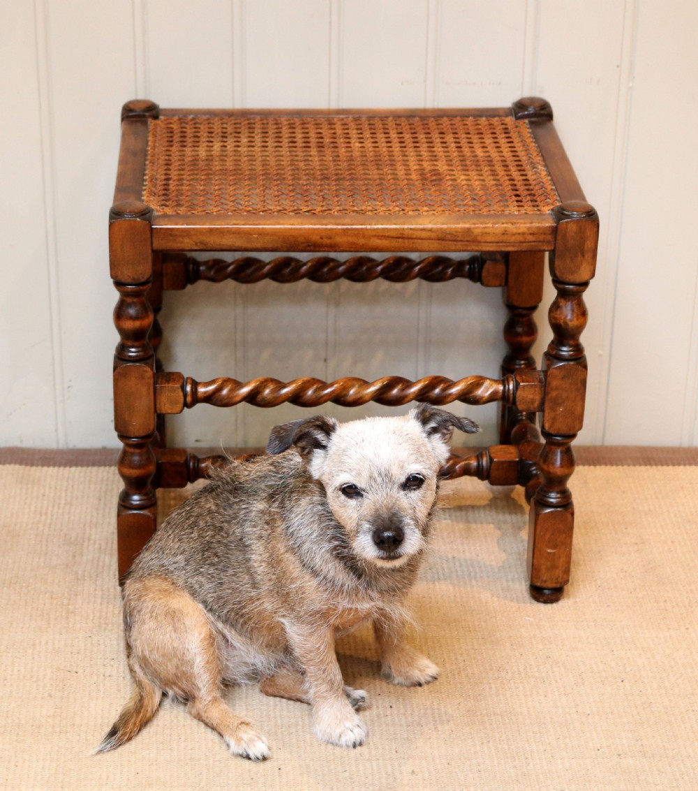 Beech Wood Cane Seat Stool  View VII
