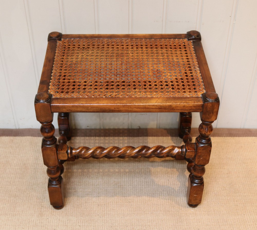 Beech Wood Cane Seat Stool  View VIII
