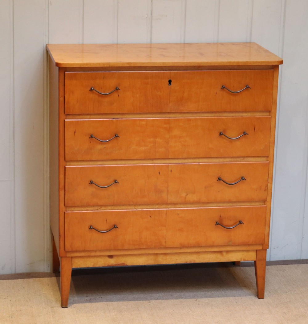 Swedish Satin Birch Chest Of Drawers