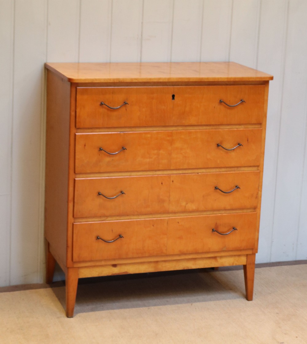 Swedish Satin Birch Chest Of Drawers View V