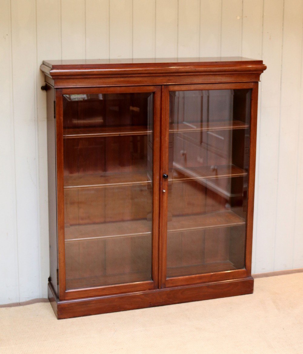 Late 19th Century Mahogany Glazed Bookcase View VIII