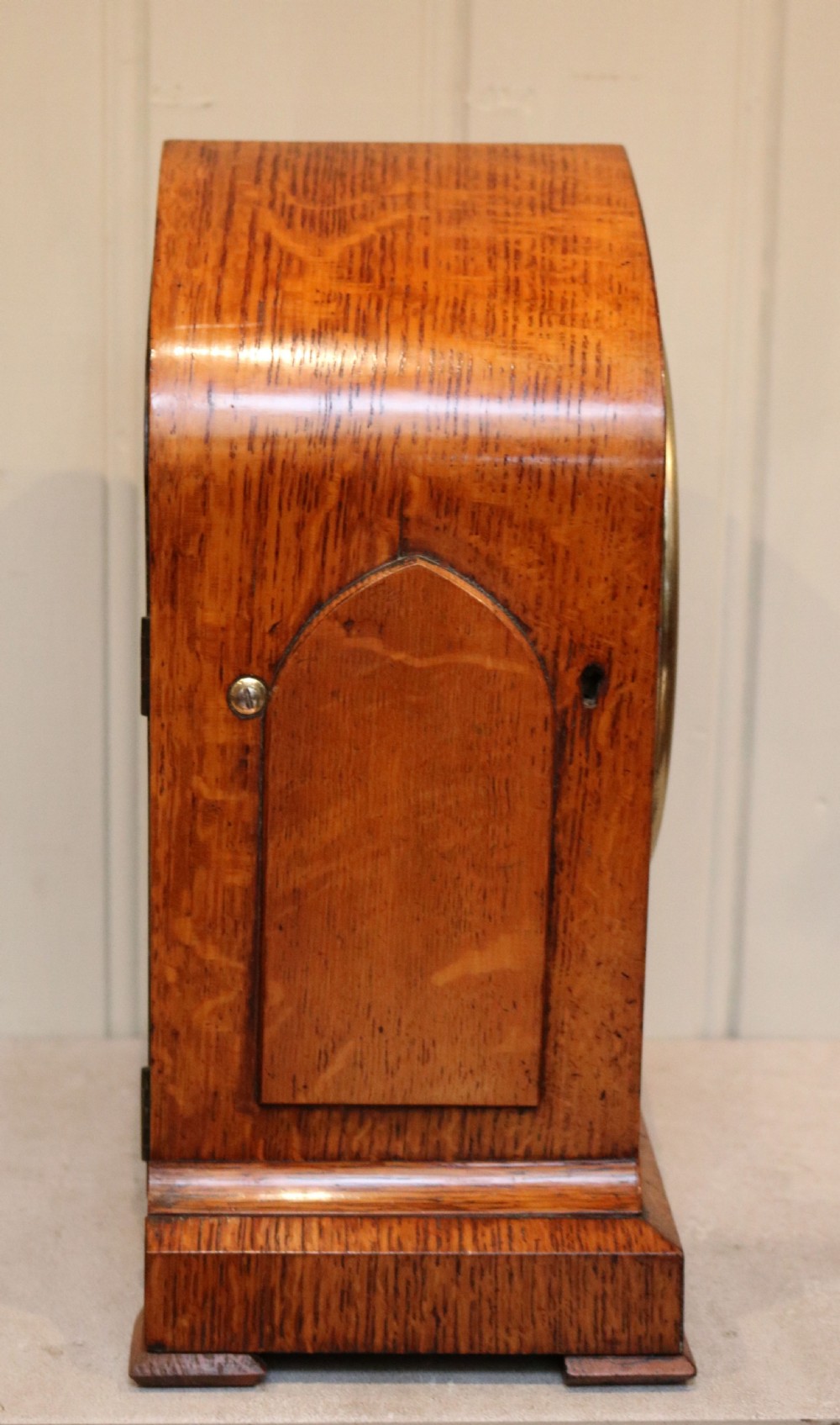 Burr Oak Bracket Clock (England, c. 1840) View VI