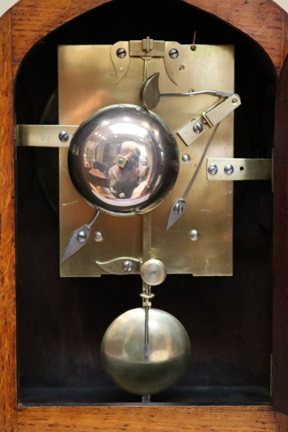 Burr Oak Bracket Clock (England, c. 1840) View VIII