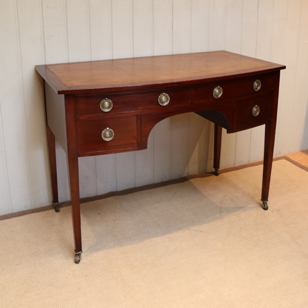 Mahogany Bow Front Writing Desk  View III