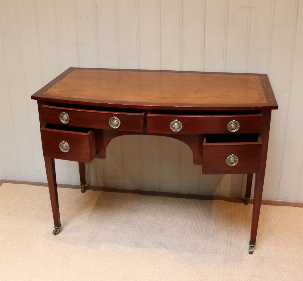 Mahogany Bow Front Writing Desk  View VI