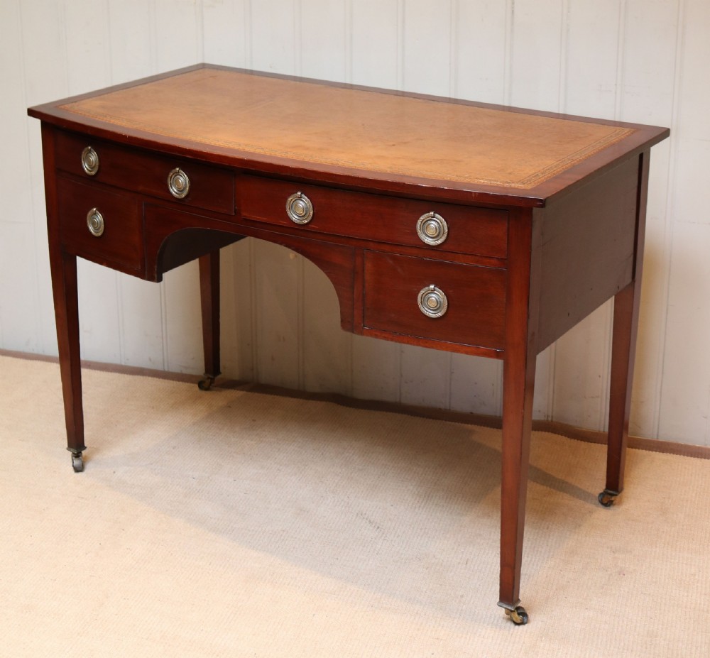 Mahogany Bow Front Writing Desk  View VII