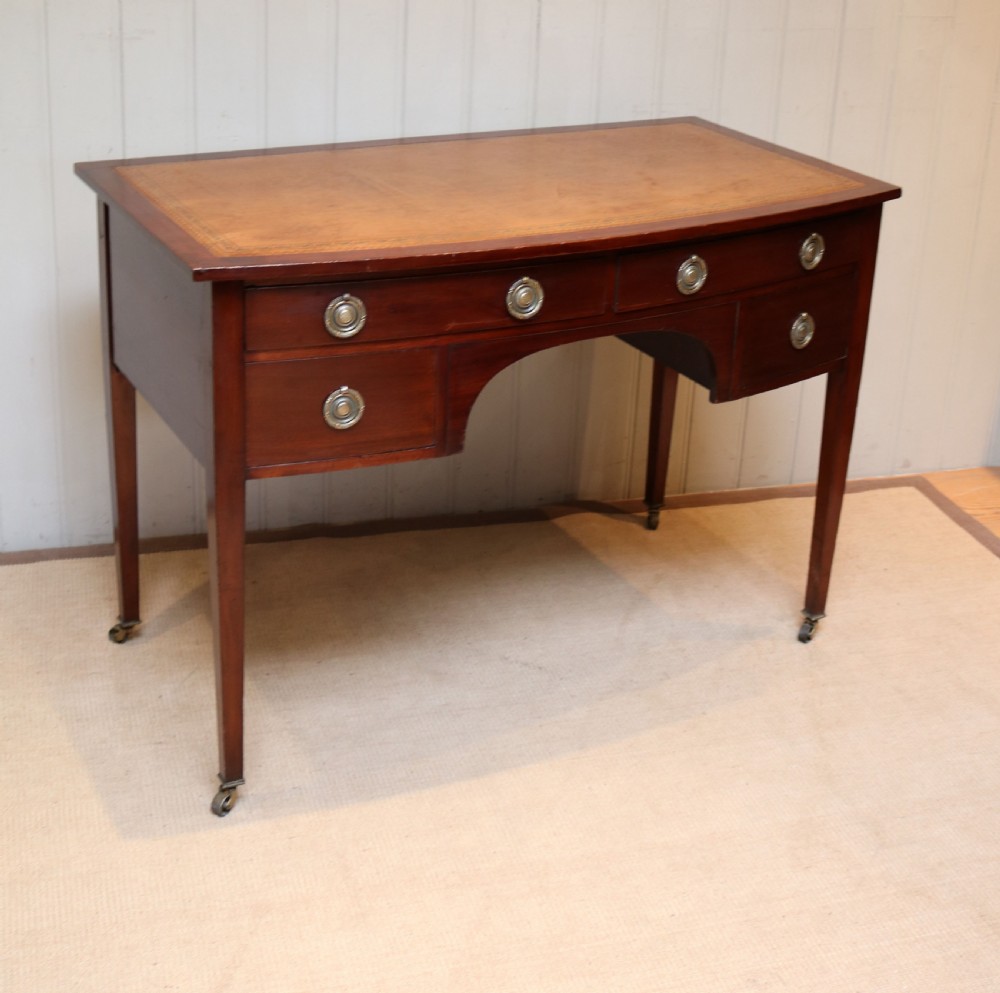 Mahogany Bow Front Writing Desk  View VIII