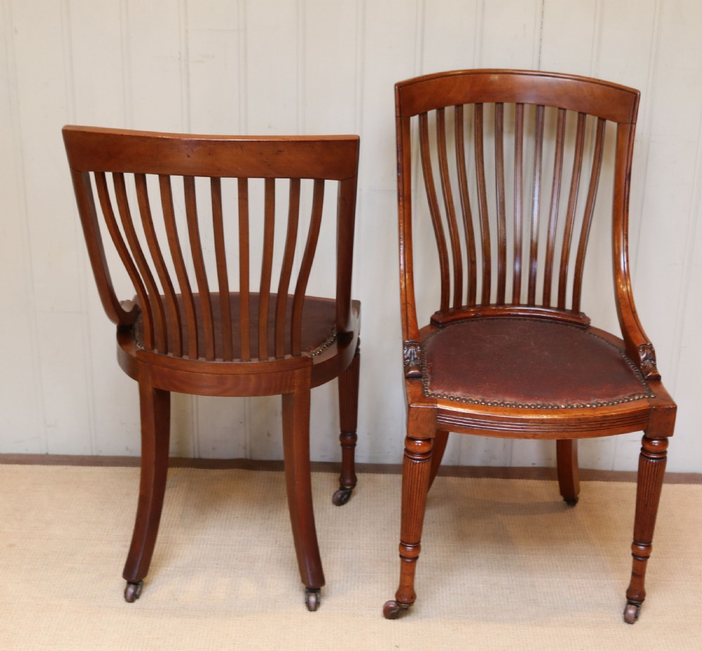 Set Of Six Solid Mahogany Dining Chairs View VI