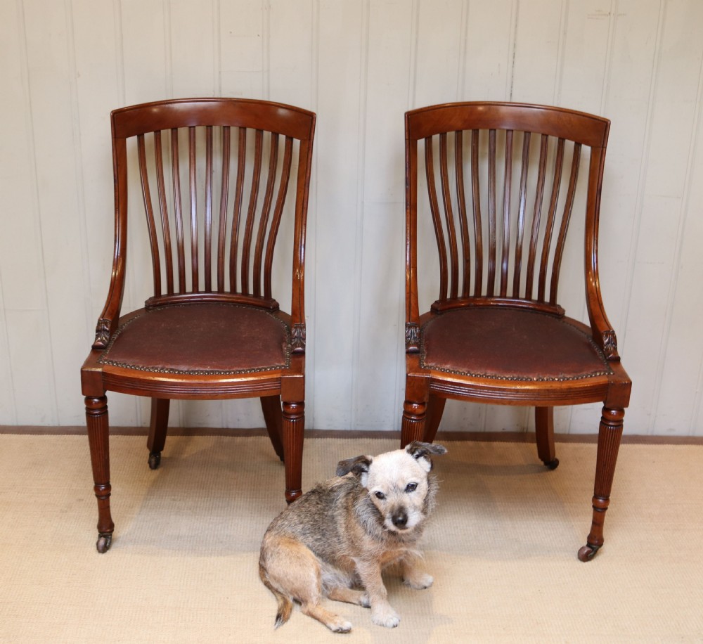 Set Of Six Solid Mahogany Dining Chairs View VIII
