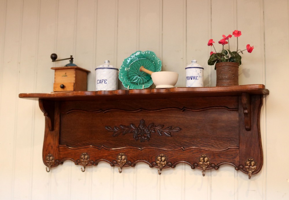 French Oak Wall Shelf View IV