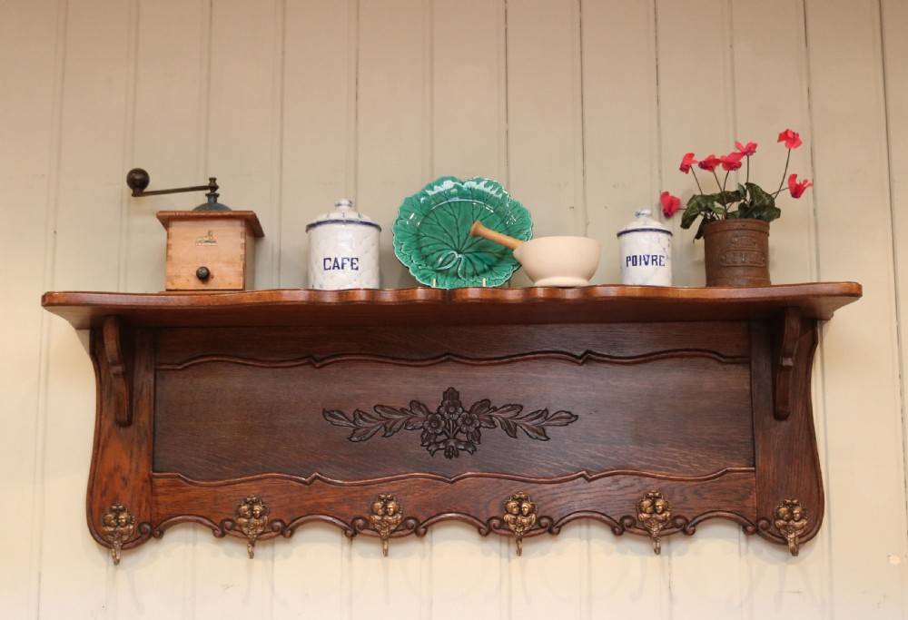 French Oak Wall Shelf View VI