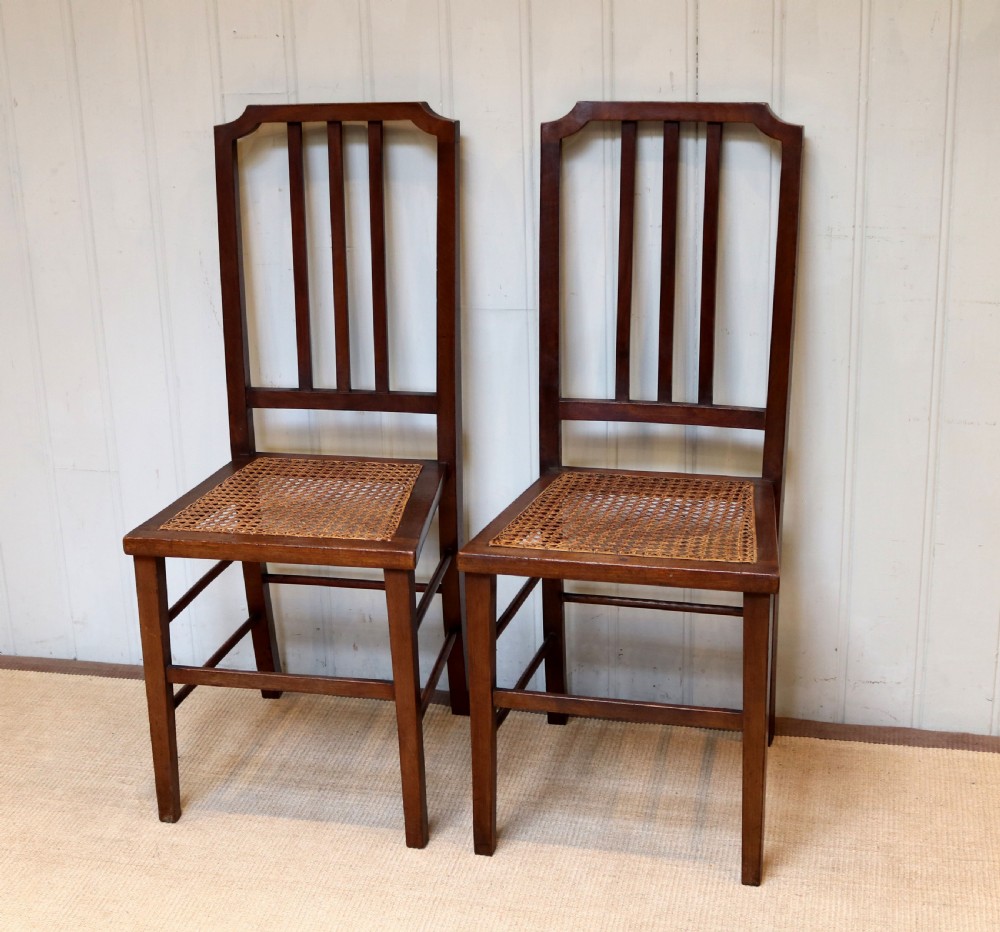 Pair Of Mahogany Cane Seat Chairs View II