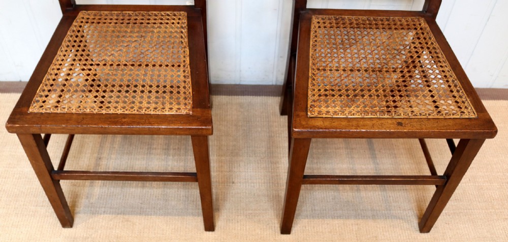 Pair Of Mahogany Cane Seat Chairs View VIII