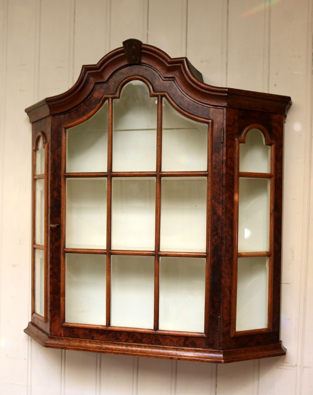 Walnut Glazed Wall Cabinet  View III
