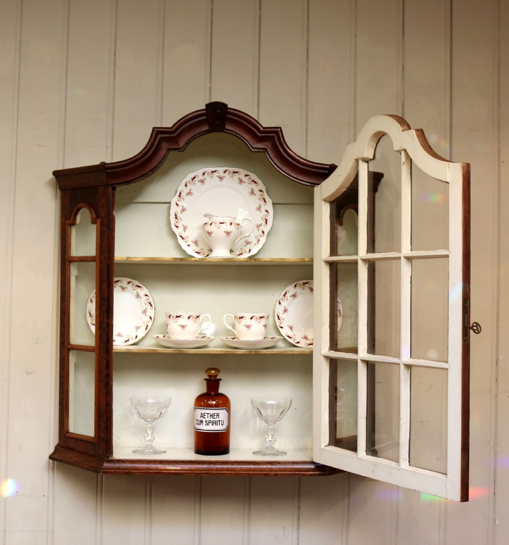 Walnut Glazed Wall Cabinet  View VI