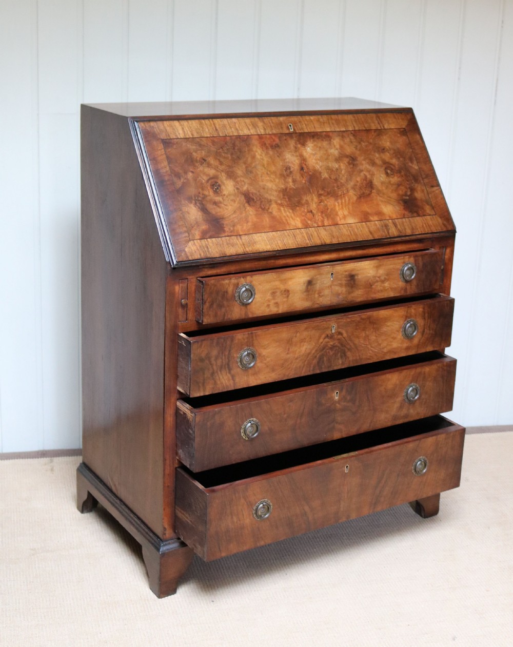 Burr Walnut Bureau View IV