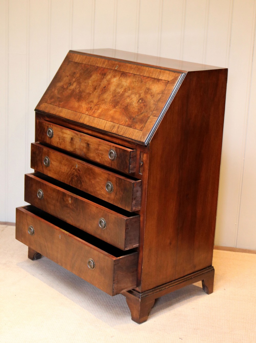 Burr Walnut Bureau View VIII