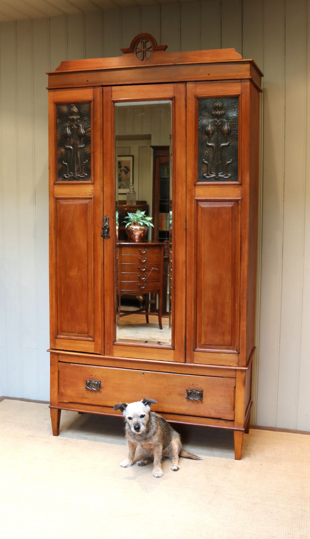 Satin Walnut Art Nouveau Wardrobe  View VIII
