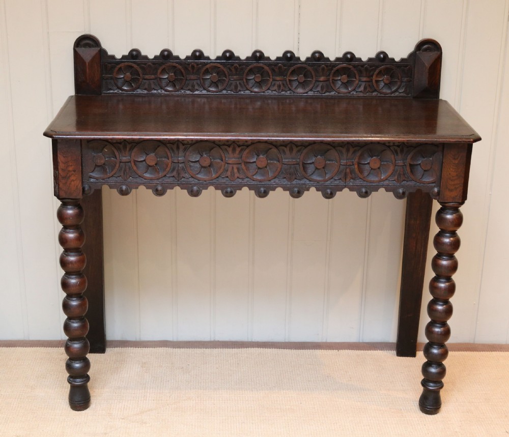 Victorian Oak Hall Table