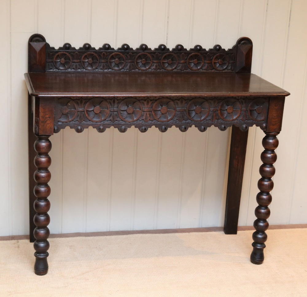 Victorian Oak Hall Table View II