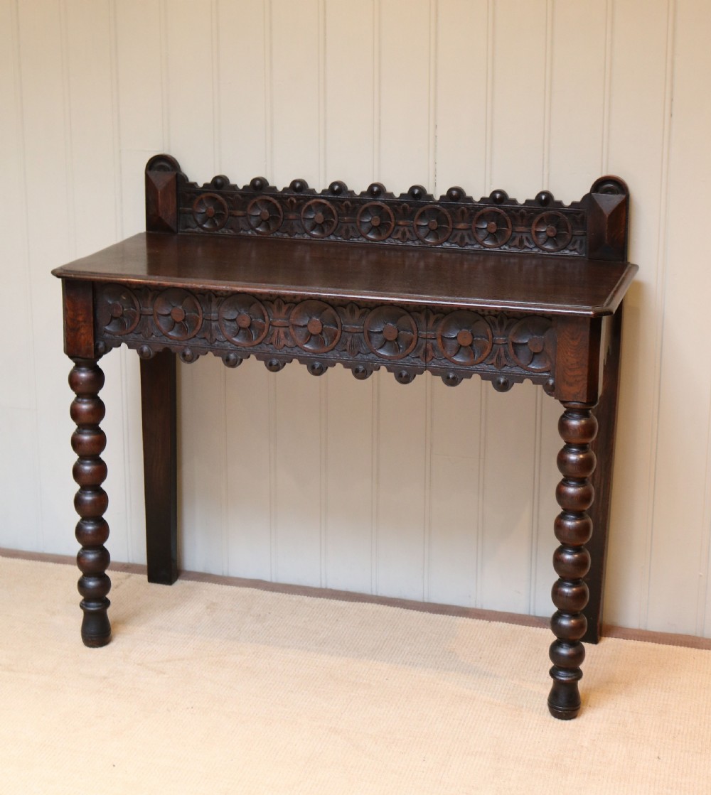 Victorian Oak Hall Table View III