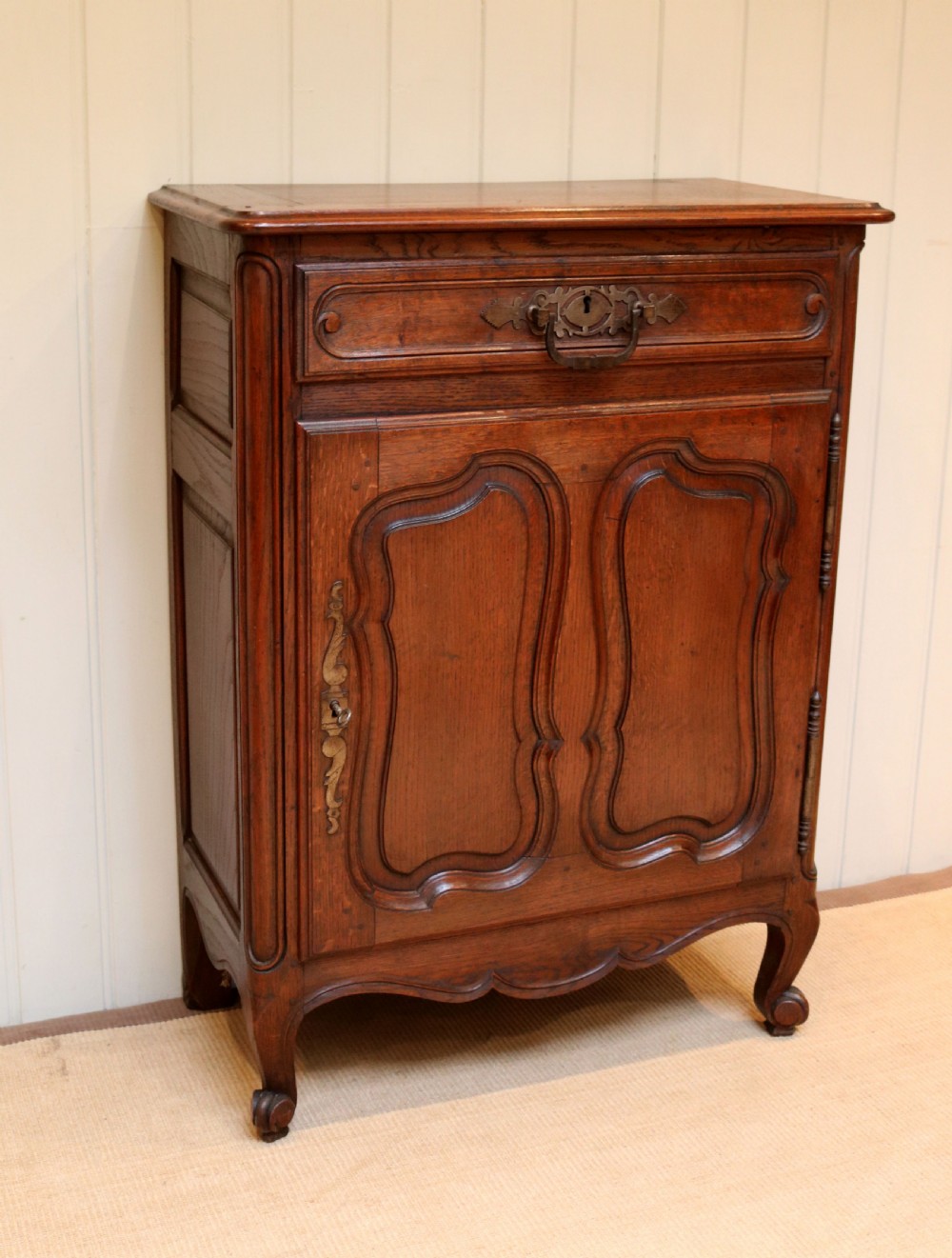 French Solid Oak Side Cabinet